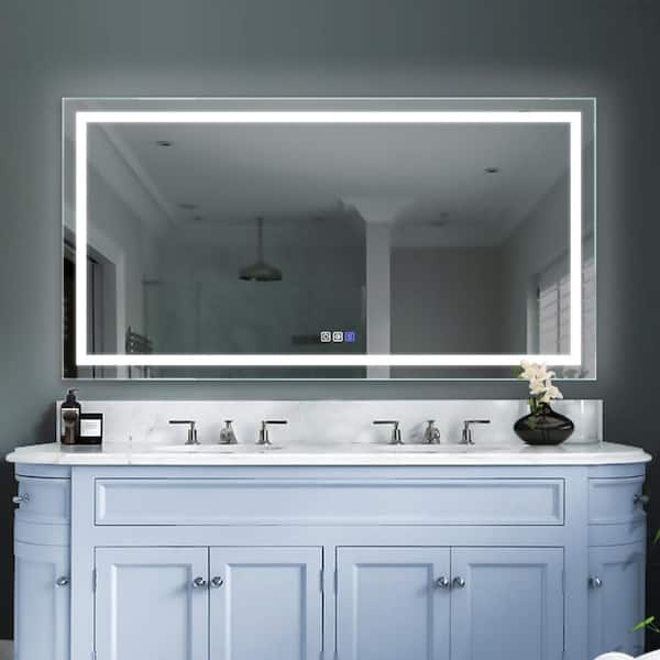 Anti Fog Wall Bathroom Vanity Mirror, What Size Mirrors For 72 Inch Vanity