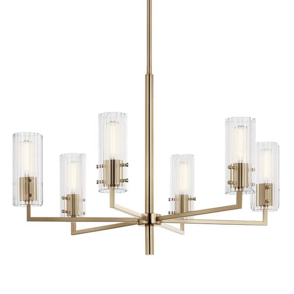Kichler Velestino 6-Light Gold Modern/Contemporary Chandelier