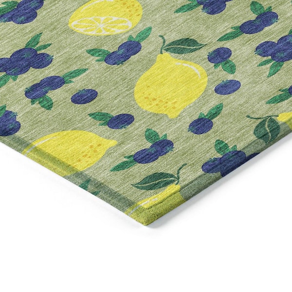 Chantille Machine Washable Indoor/Outdoor Abstract ACN2354 Aloe 3 ft. x 4 ft. Area Rug