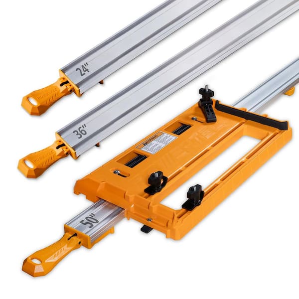 Circular Saw Track Plate with 24 in. 36 in. 50 in. Straight Edge Clamps, Tool-Free Mounting System