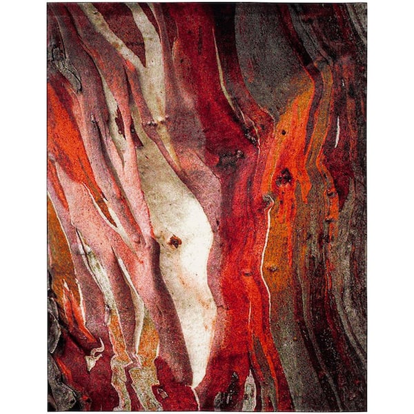 Glacier Red/Multi 11 ft. x 14 ft. Geometric Area Rug