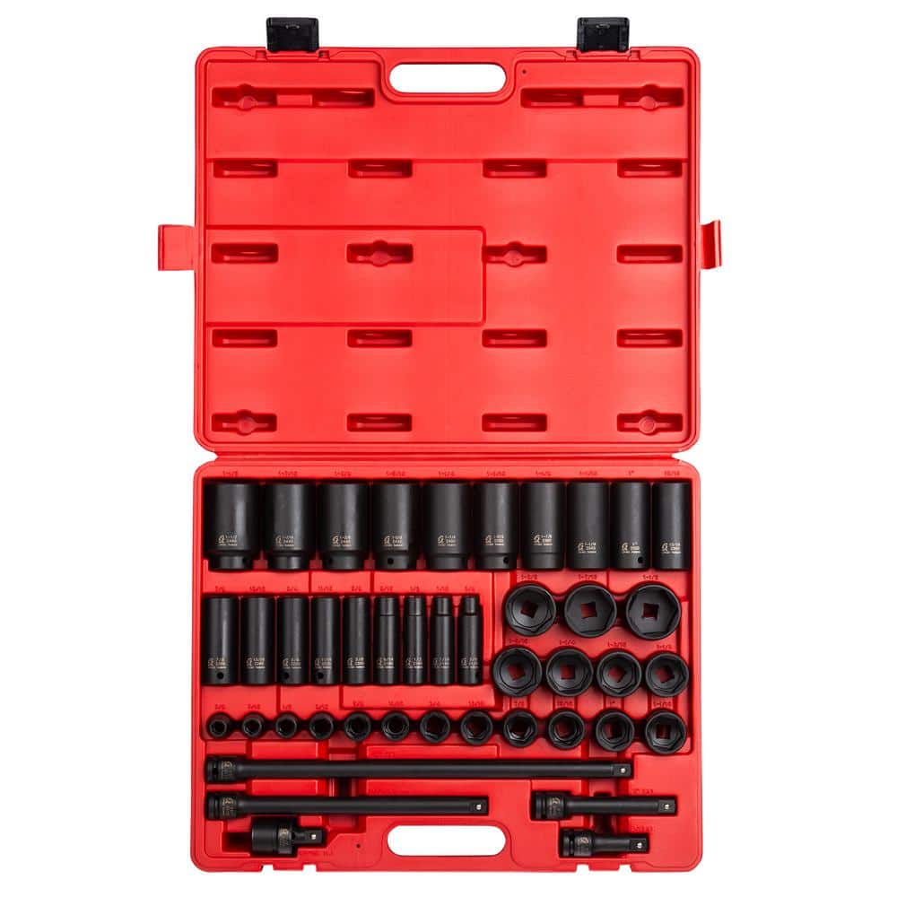 SUNEX TOOLS 1/2 in. Drive SAE Master Impact Socket Set (43-Piece) 2568 -  The Home Depot