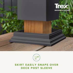 Trex 4 in. x 4 in. x 48 in. Charcoal Black Composite Fence Post Sleeve