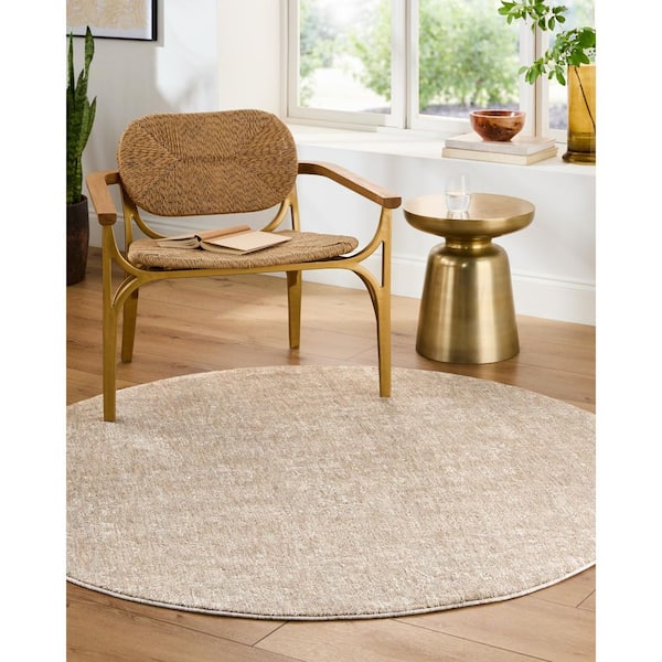 Poet Slate Traditional Solid Color 6 ft. 7 in. x 6 ft. 7 in. Area Rug