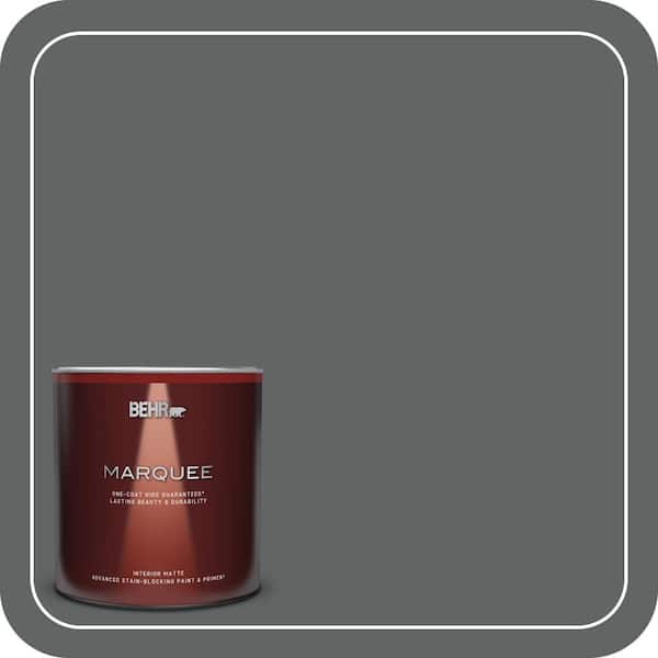 BEHR MARQUEE 1 qt. #BXC-41 Charcoal Matte Interior Paint & Primer