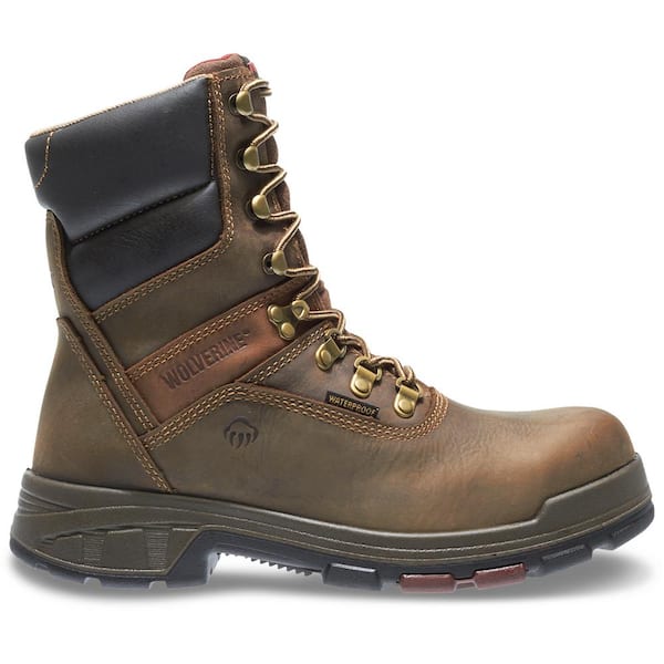 Wolverine Men's Cabor Waterproof 8'' Work Boots - Composite Toe - Dark Brown Size 9(M)