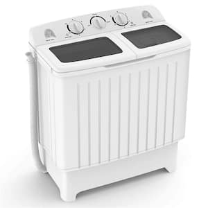 1.8 cu. ft. Top Load Washer Portable Washing Machine in White with Twin Tub