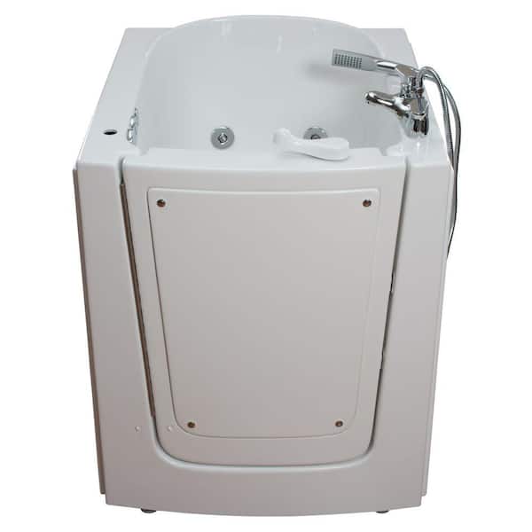 Ella Front Entry 2.75 ft. x 38 in. Walk-In Air and Hydrotherapy Massage Bathtub in White with Left Hinge Outswing Door