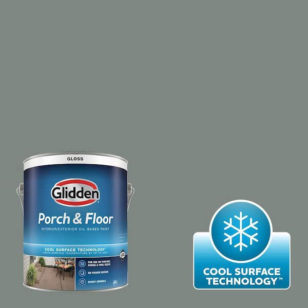 Glidden Porch and Floor 1 gal. PPG10-06 Thunderbolt Gloss Interior/Exterior Porch and Floor Paint with Cool Surface Technology