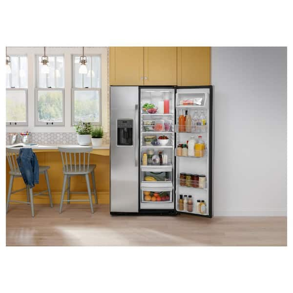 bisque counter depth refrigerator