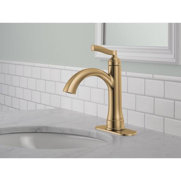 Delta Faryn Single Handle Single Hole Bathroom Faucet in Brushed