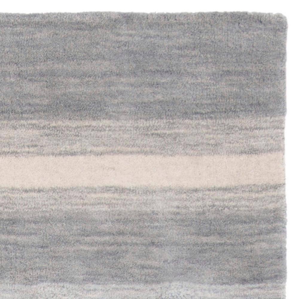 Ivory and Grey Round Hand-Tufted Wool Kids Rug