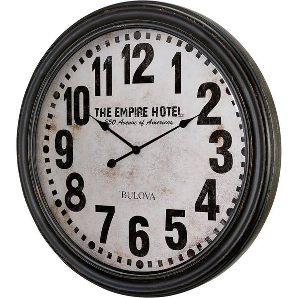 Bulova 31 in. H x 31 in. W Round Gallery Wall Clock with Ogee Case Design