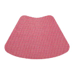 Fishnet 19 in. x 13 in. Flag Red PVC Covered Jute Wedge Placemat (Set of 6)