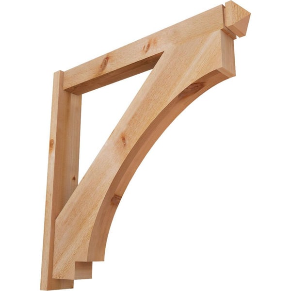 Ekena Millwork 6 in. x 42 in. x 42 in. Imperial Arts and Crafts Rough Sawn Western Red Cedar Outlooker