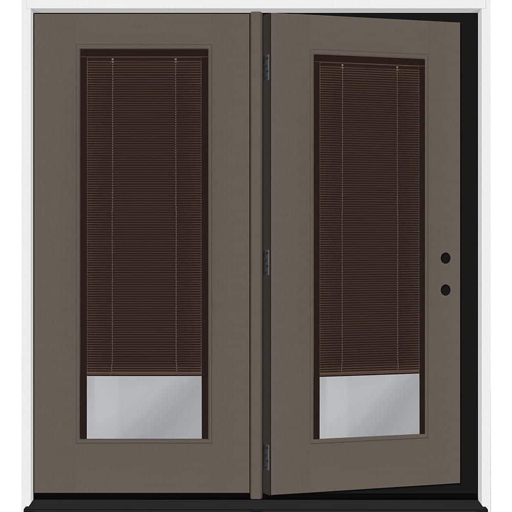 "Legacy 60 in. x 80 in. Full Lite Clear Glass Mocha MB Kindling LH Center-Hinged Fiberglass Retro Patio Door with 6""Jamb" price history on PriceWatchPro