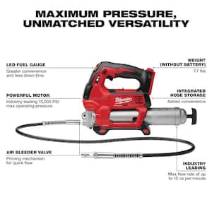 M18 18-Volt Lithium-Ion Cordless Grease Gun 2-Speed with (1) 2Ah Battery