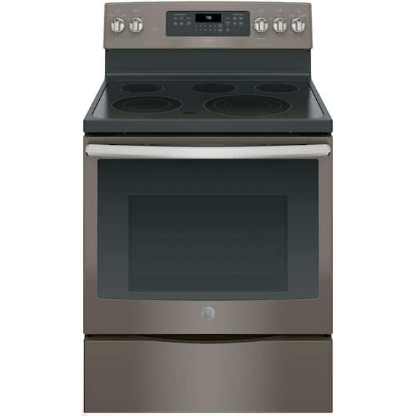 GE Adora 5.3 cu. ft. Electric Range with Self-Cleaning Convection Oven in Slate, Fingerprint Resistant