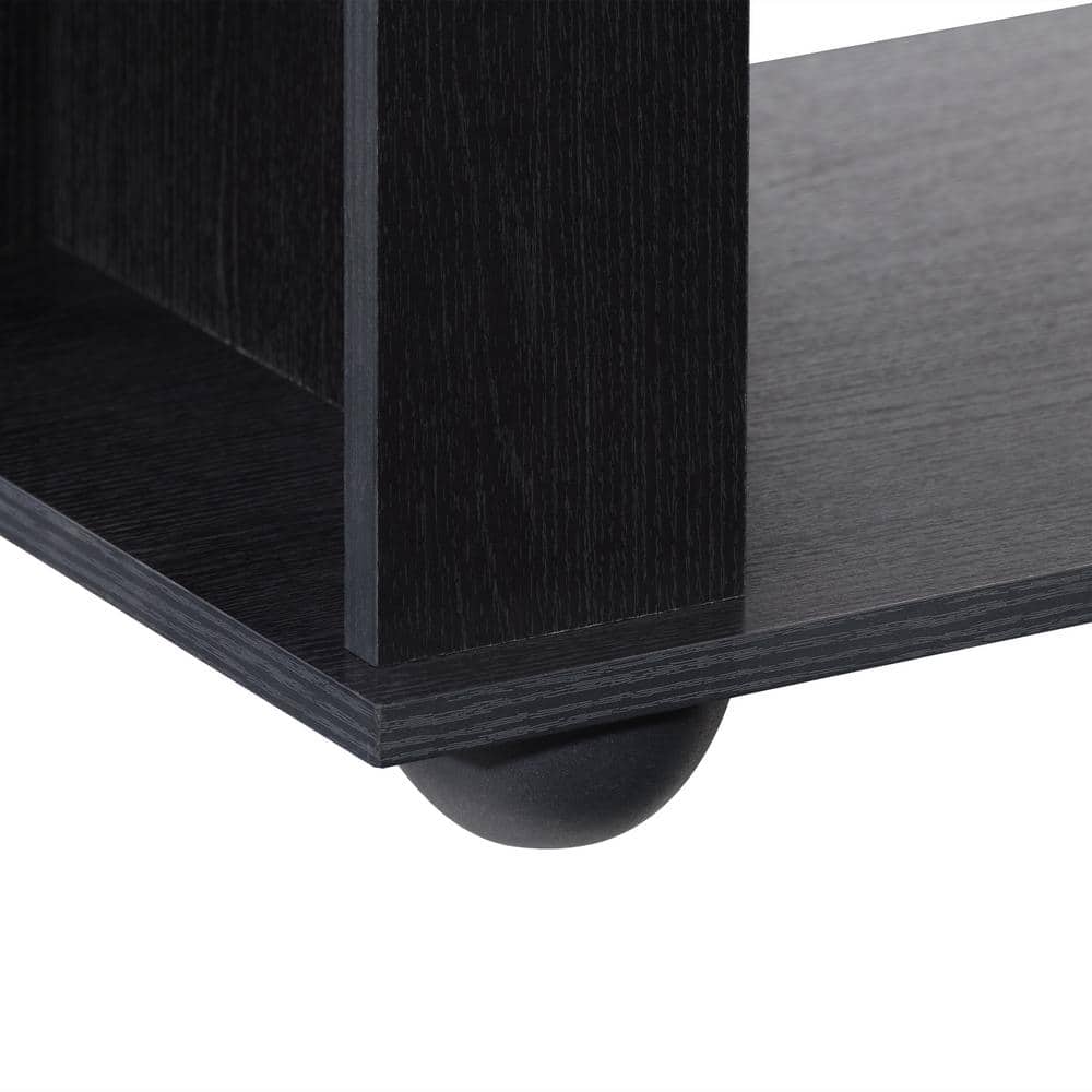 Bakersfield Ravenwood Black Contemporary TV Stand, 74"