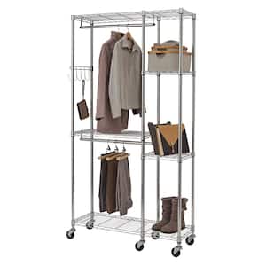 TRINITY Chrome Steel Clothes Rack 48 in. W x 75.5 in. H TBFZ-2707 - The  Home Depot