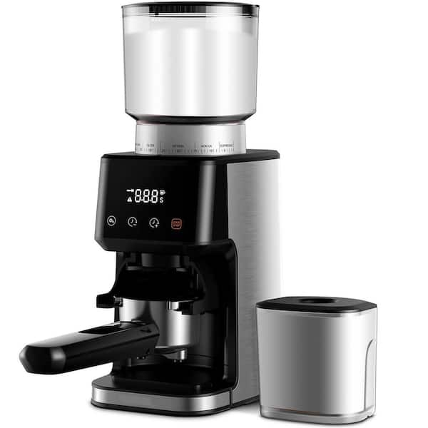 Electric Conical Burr Coffee Grinder Stainless Steel 51 Settings Precision Timer Anti-static for Espresso