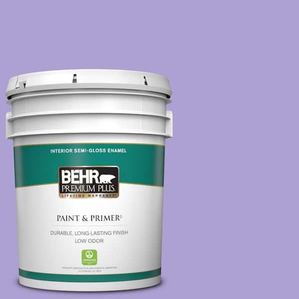 BEHR PREMIUM PLUS 5 gal. #P560-4 Magic Wand Semi-Gloss Enamel Low Odor Interior Paint & Primer