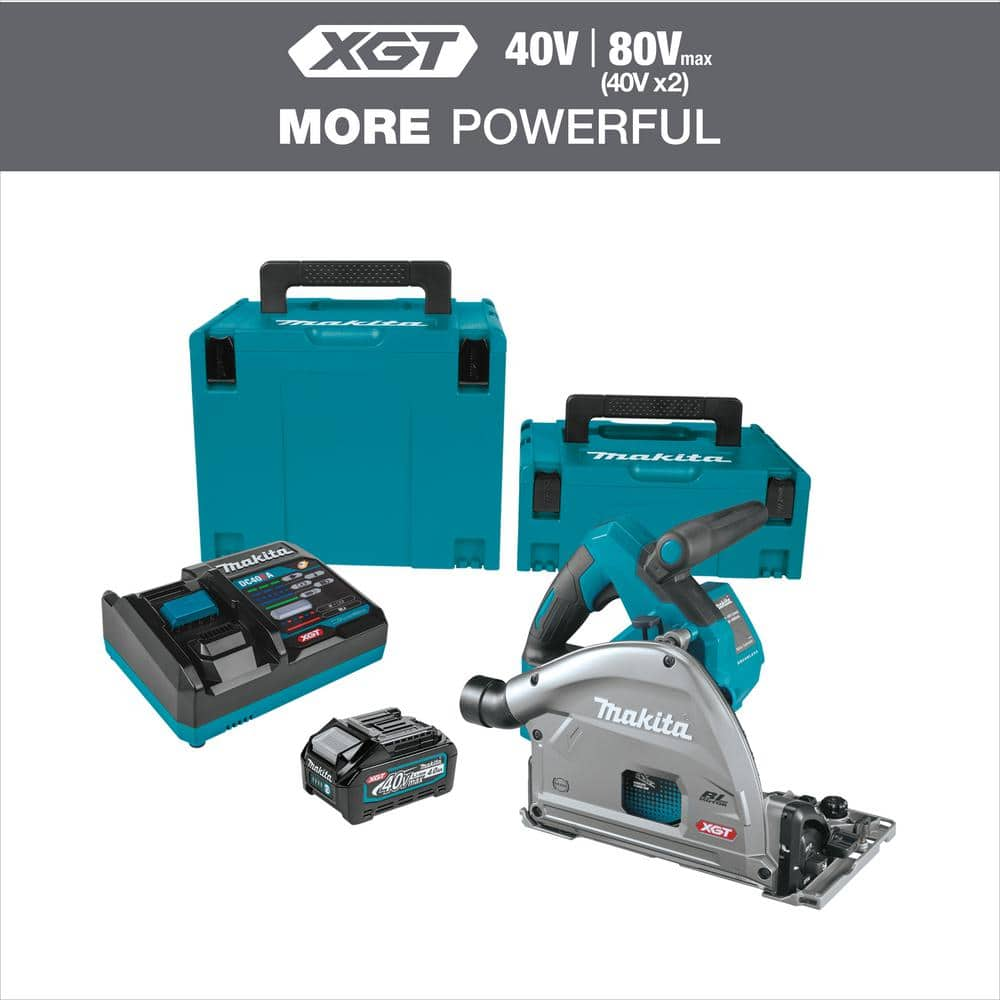 40V max XGT Lithium-Ion Brushless Cordless 6-1/2 in. Plunge Circular Saw Kit, AWS Capable, (4.0Ah) -  Makita, GPS01M1J