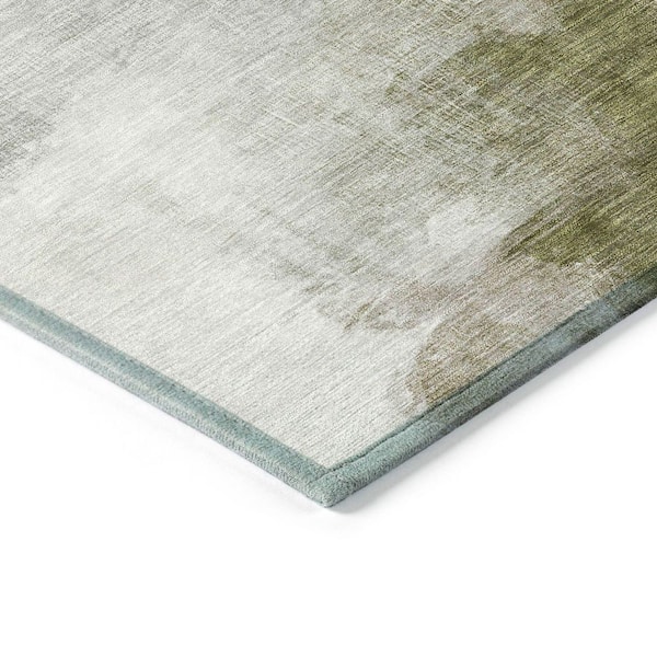 Chantille Machine Washable Indoor/Outdoor Abstract ACN2043 Green 1 ft. 8 in. x 2 ft. 6 in. Accent Rug