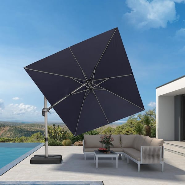 3 piece patio set wuth umbrella hole under 3-Piece Aluminum Round Outdoor Bistro Set with Umbrella Hole main image 0