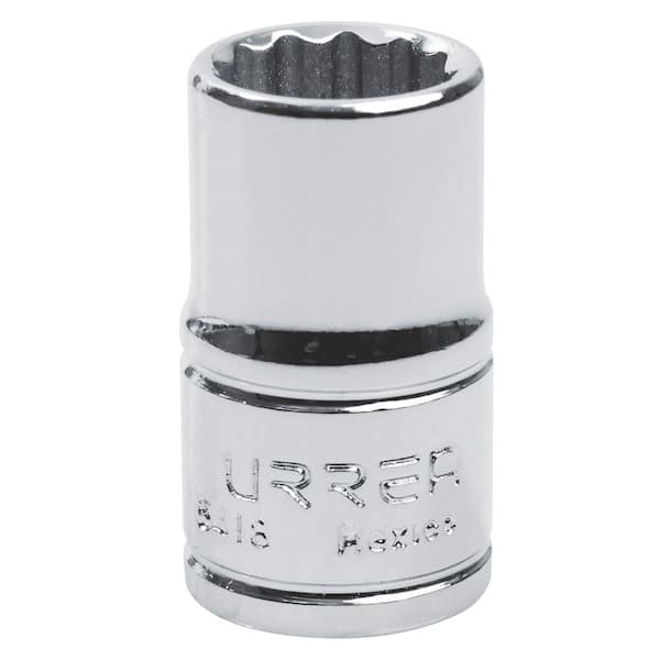 URREA 1/2 in. Drive 12 Point1-3/8 in. Chrome Socket