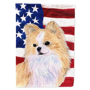 2.33 ft. x 3.33 ft. Polyester USA American 2-Sided Flag with Chihuahua 2-Sided Flag Canvas House Size Heavyweight