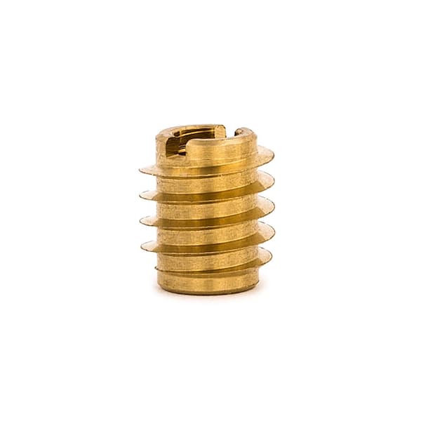 E-Z LOK Threaded Insert for Hard Wood, Brass, 4 mm x 0.7 Internal Threads, 0.375 in. L (10-Pack)