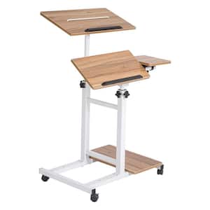 2-in. - 1 Wheeled Adjustable Height Mobile Home Office Standing Desk, Black