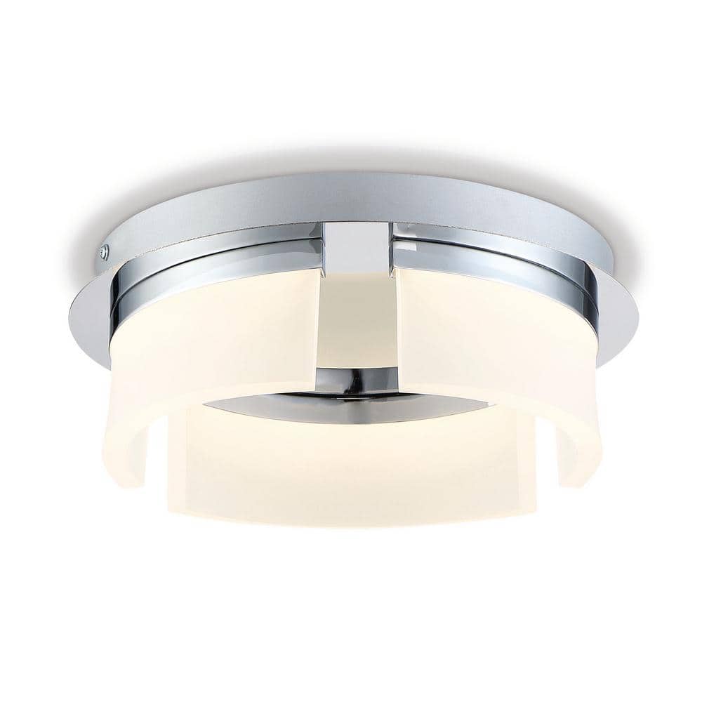 Bria Chrome and Opal Glass LED Flush Mount Light