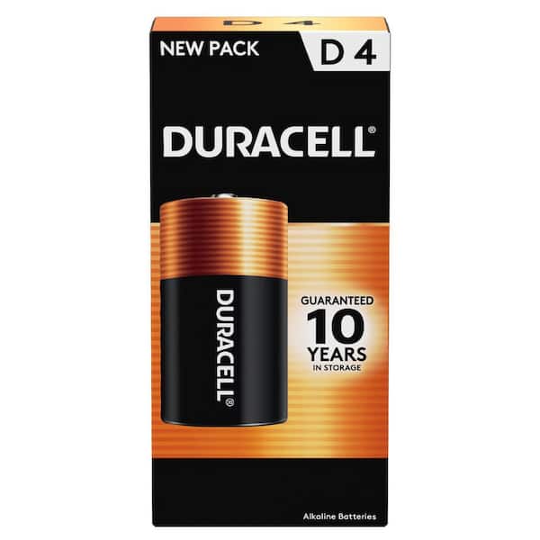 Coppertop D Cell Batteries, 4-count Pack, Long-lasting Power, All-Purpose Alkaline Battery for your Devices