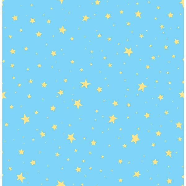 Brewster Turquoise Stars Turquoise Paper Strippable Roll (Covers 56.4 sq. ft.)
