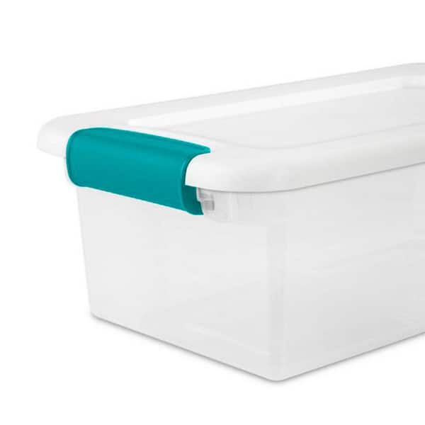 6 Quart Clear Storage Bins with Lid, Stackable Plastic Storage Box
