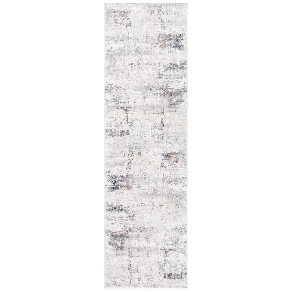 Amelia 2 ft. x 10 Ivory/Gray Abstract Runner Rug