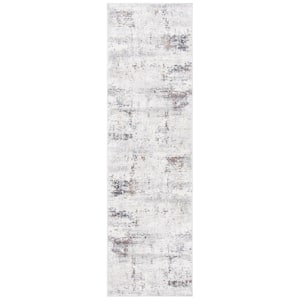 Amelia Ivory/Gray 2 ft. x 8 ft. Abstract Runner Rug