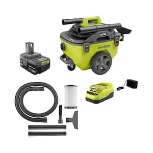 ONE+ 18V Cordless 6 Gal. Wet/Dry Vacuum Kit with 4.0 Ah Battery, Charger and Vacuum Accessories