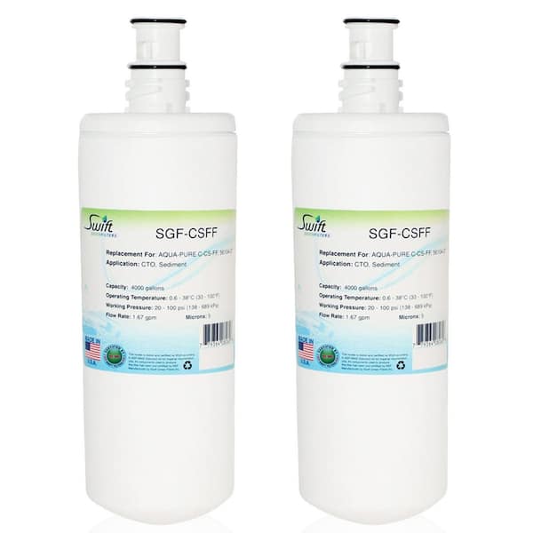 Swift Green Filters SGF-CSFF Compatible Commercial Water Filter for AQUA-PURE C-CS-FF, 56104-27, (2 Pack)