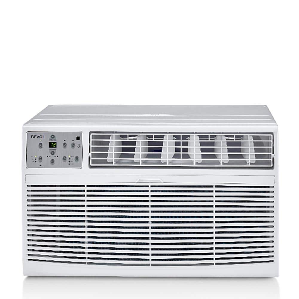 Bevoi 12,000 BTU 115-Volt Through-the-Wall Air Conditioner Cools 550 Sq. Ft. with remote in White -  BEVTTW121C