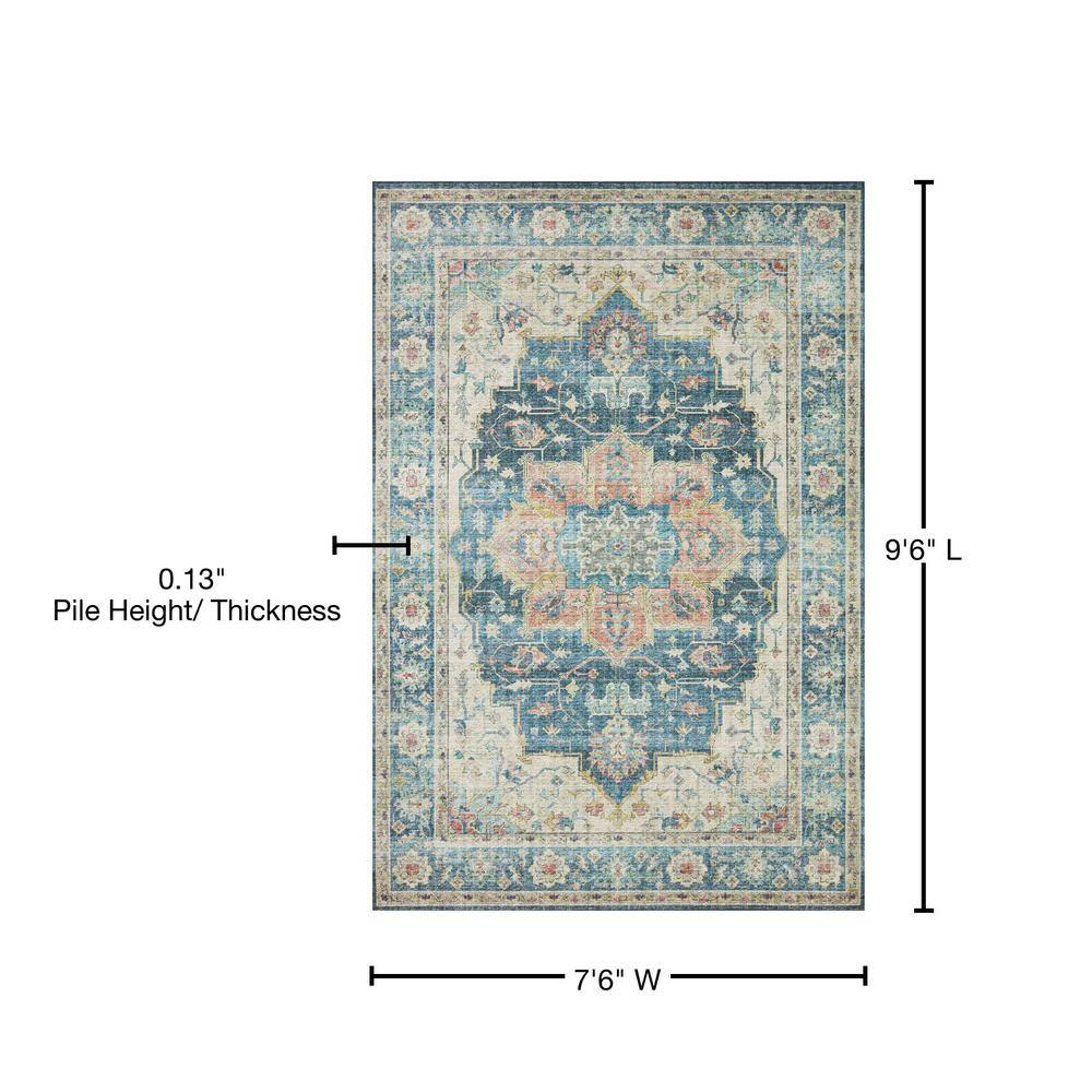Ocean Multi 8' x 10' Synthetic Stain-Resistant Area Rug