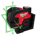 M12 12-Volt Lithium-Ion Cordless Green Cross Line and 4-Points Laser Kit
