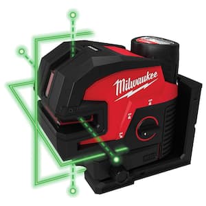 M12 12-Volt Lithium-Ion Cordless Green Cross Line and 4-Points Laser Level Kit