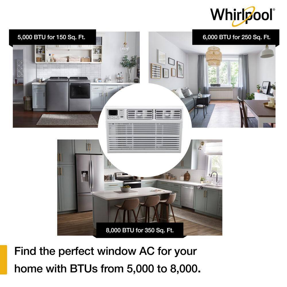 White Digital Window-Mounted Air Conditioner with Remote Control