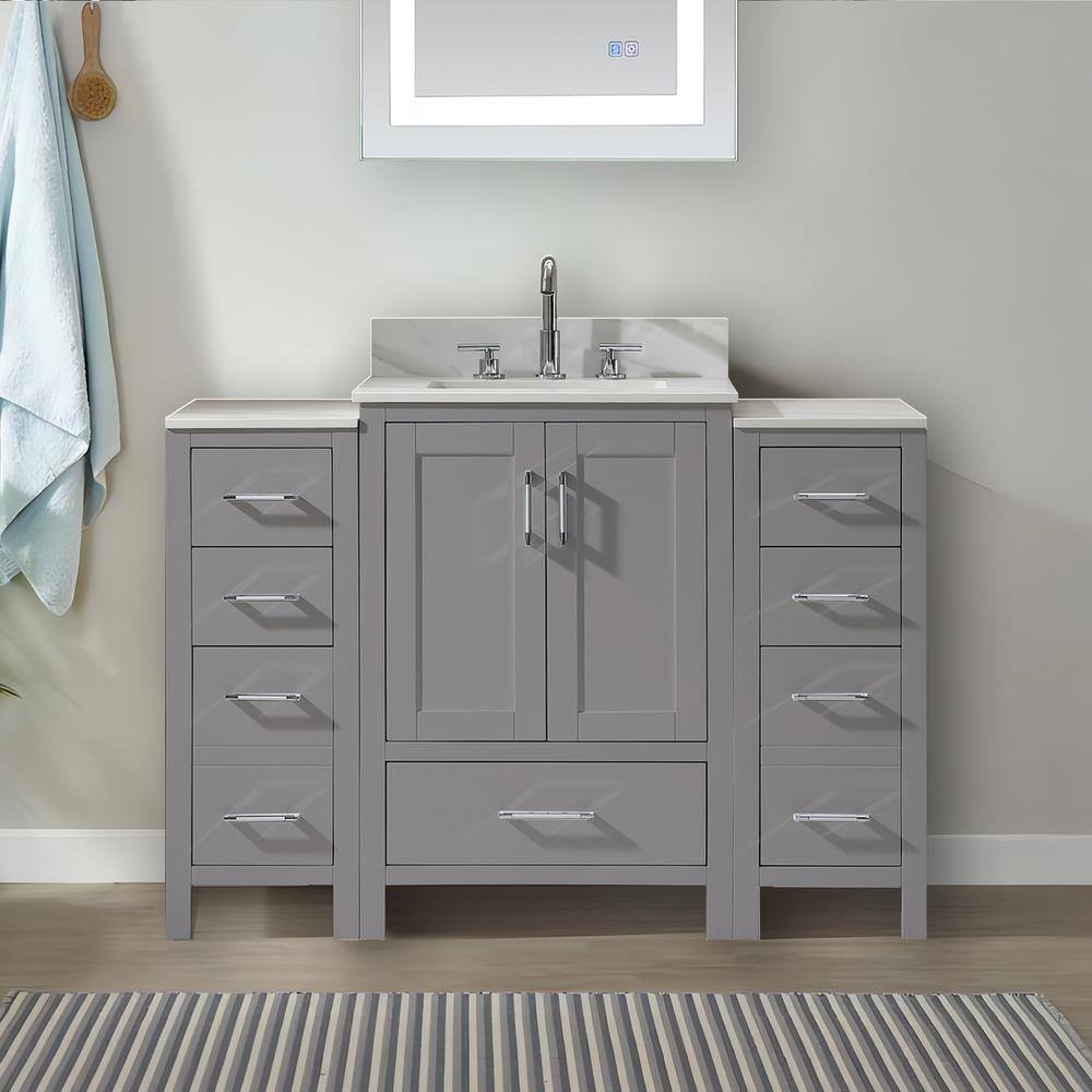 UPIKER Minimalist 48 in. W x 22 in. D x 34 in. H Bathroom Vanity in ...