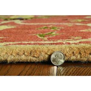 Josephine Sienna 5 ft. x 5 ft. Round Wool Scatter/Accent Rug