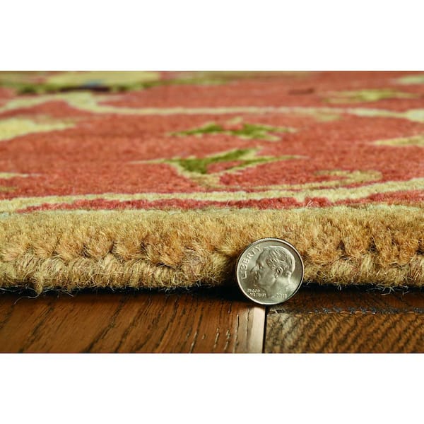 Josephine Sienna 5 ft. x 5 ft. Round Wool Scatter/Accent Rug