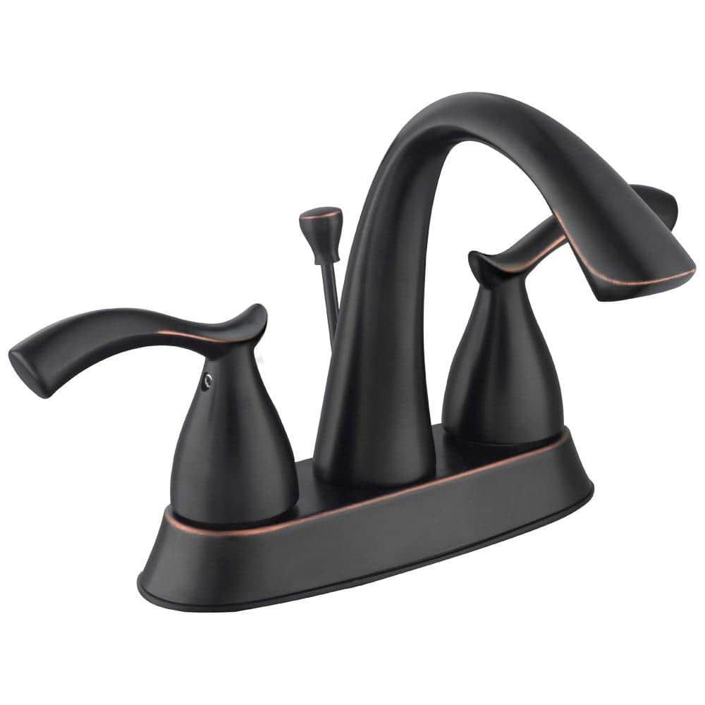 Glacier Bay Edgewood 4 in. Centerset DoubleHandle Bathroom Faucet in